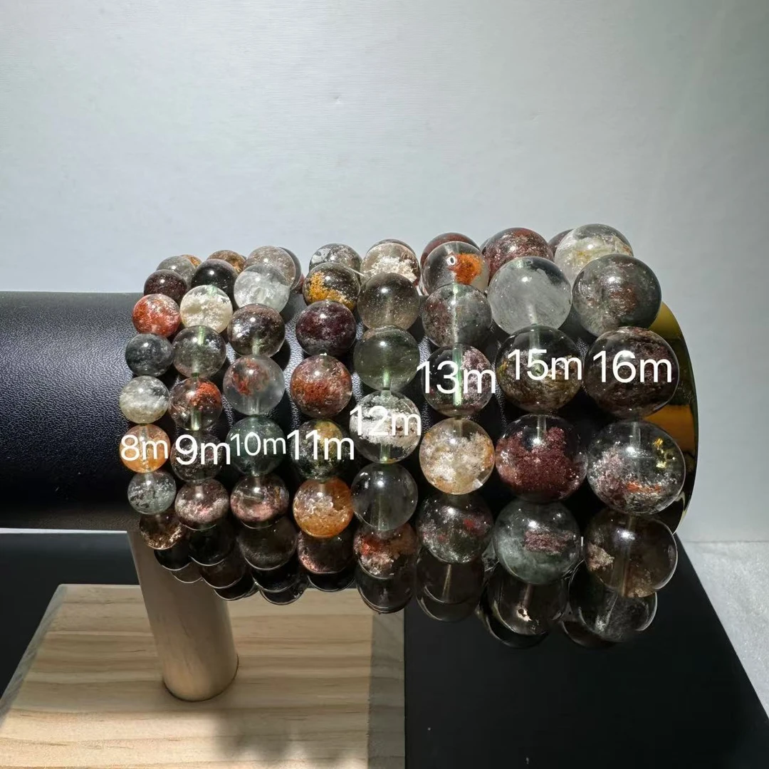 [水晶研究员] Z215 天然高货巴西四季幽灵手串  多样性发其一