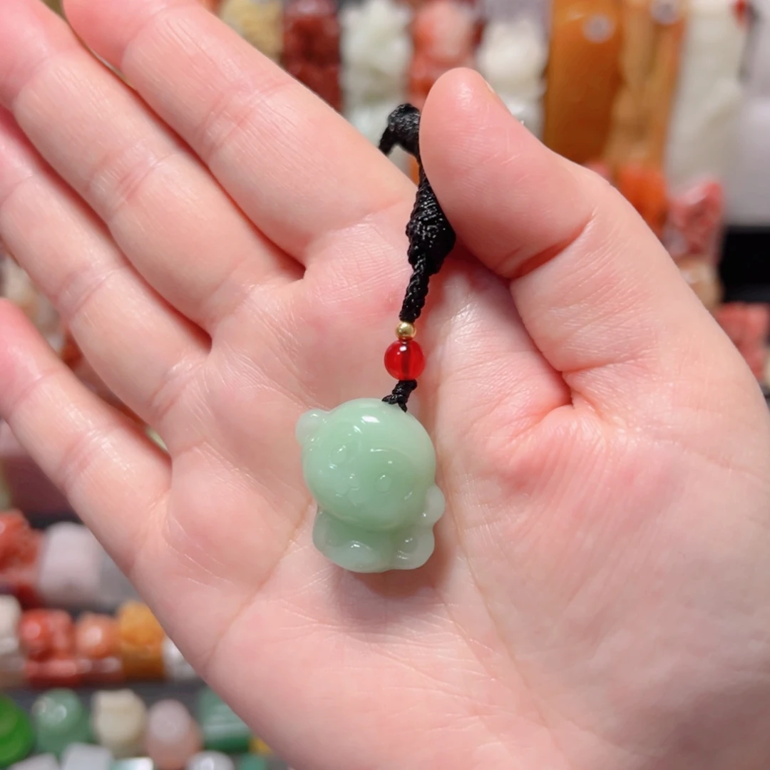 大糖手工篆刻器皿包手工刻字 猴子吊坠