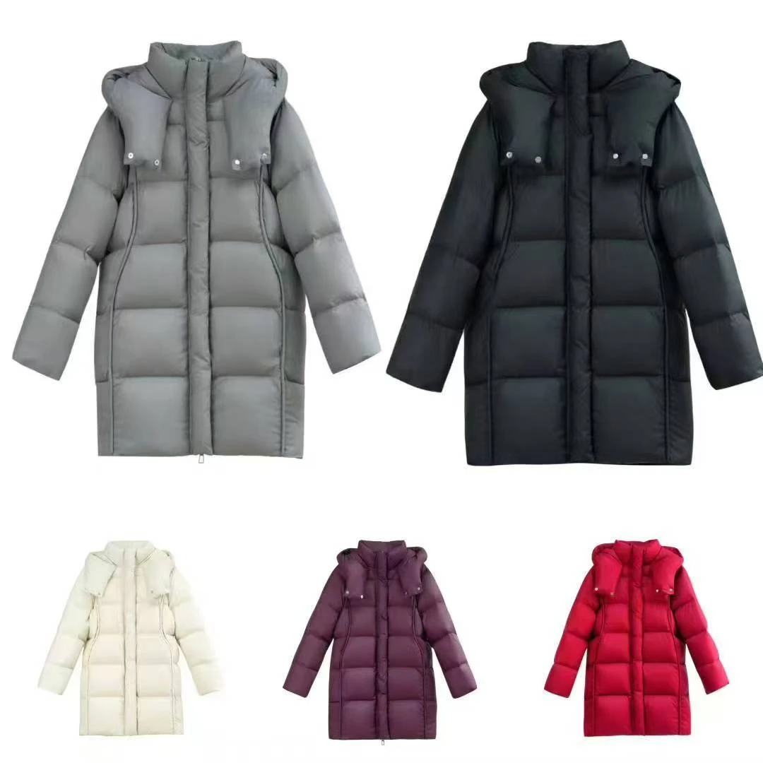 【90白鹅绒】泡芙中长款2025新款鹅绒服