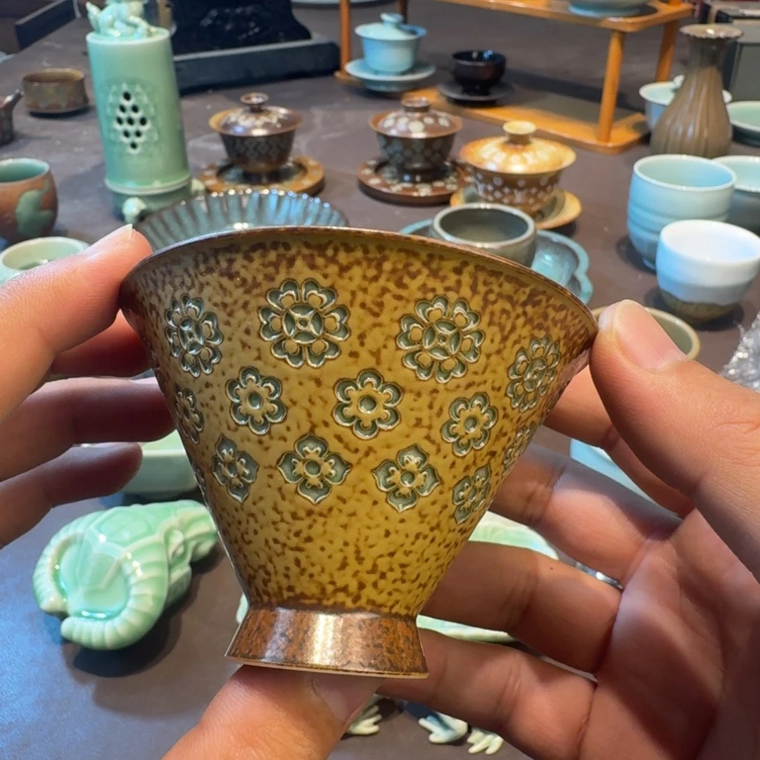 龙泉青瓷茶具微瑕