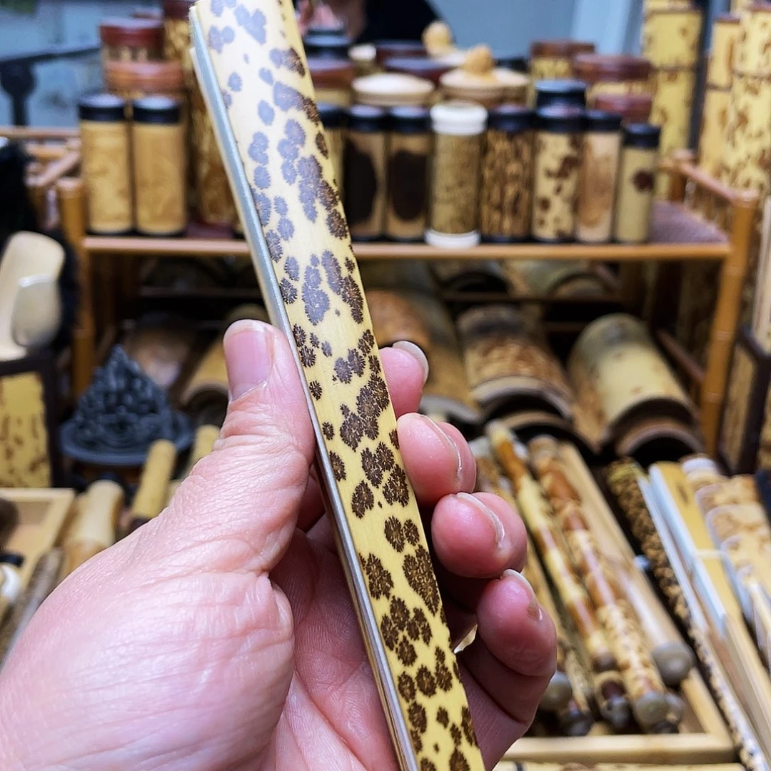 上*雪花芝麻花竹折扇大哥拍