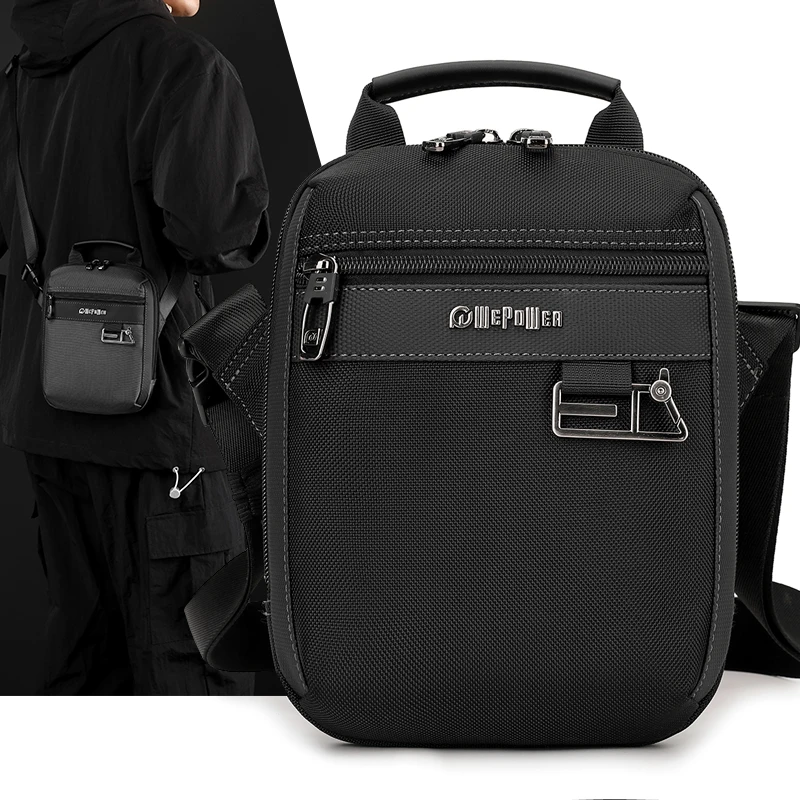 2026年新款竖款斜挎包男款方形包挎包男士包包登山商务外出便携包