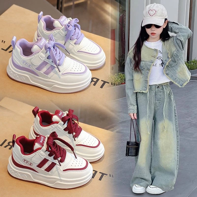 男女童鞋2025春秋季新款休闲鞋儿童时尚板鞋男童学生版潮款运动鞋