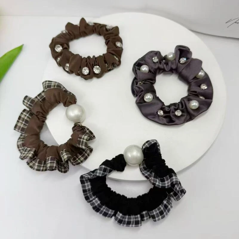 诗泊雅 新款珠珠发圈高弹钻钻发绳