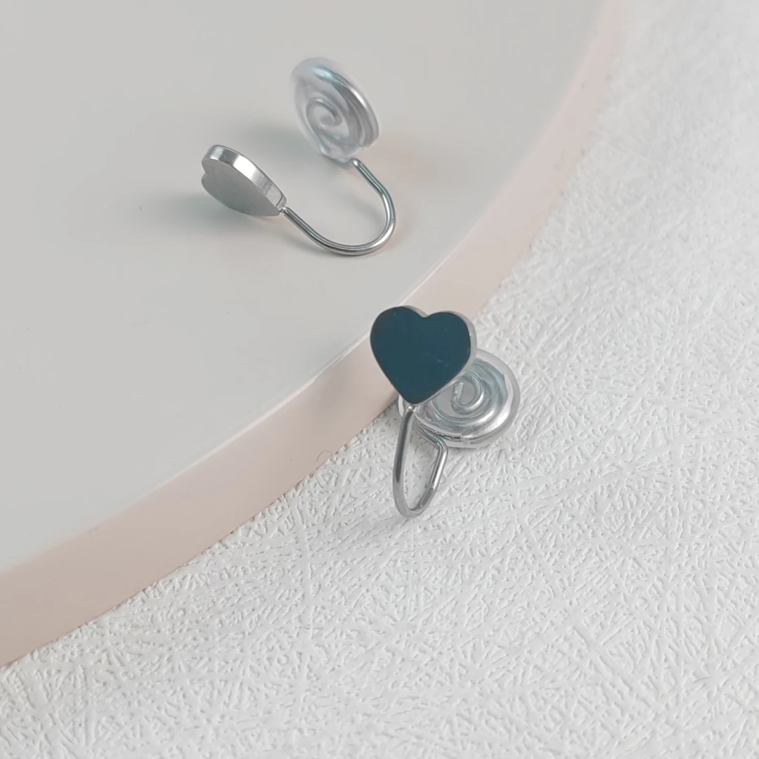 XUPING/旭平首饰 不锈钢耳饰 春日焕新爱心耳夹 GDJ T001063300