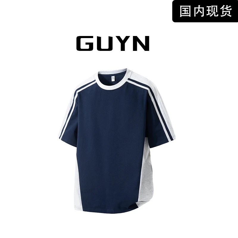 【品牌现货】GUYN夏季户外运动凉感短袖T恤美式复古时尚圆领短袖