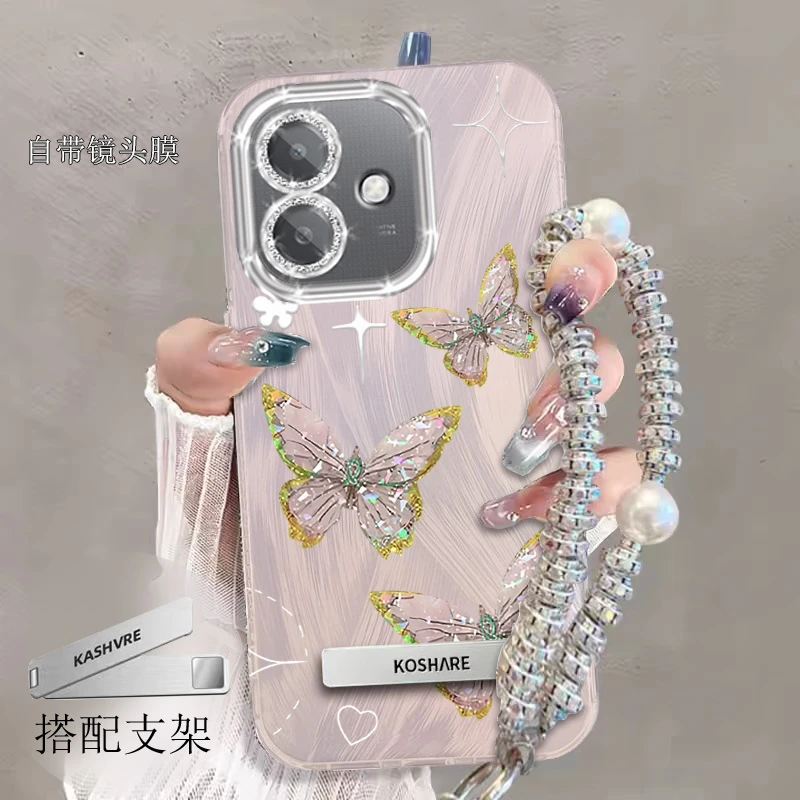 自带镜头膜OPPOA5活力版5G手机壳蝴蝶PKV110全包防摔软壳羽纱新款