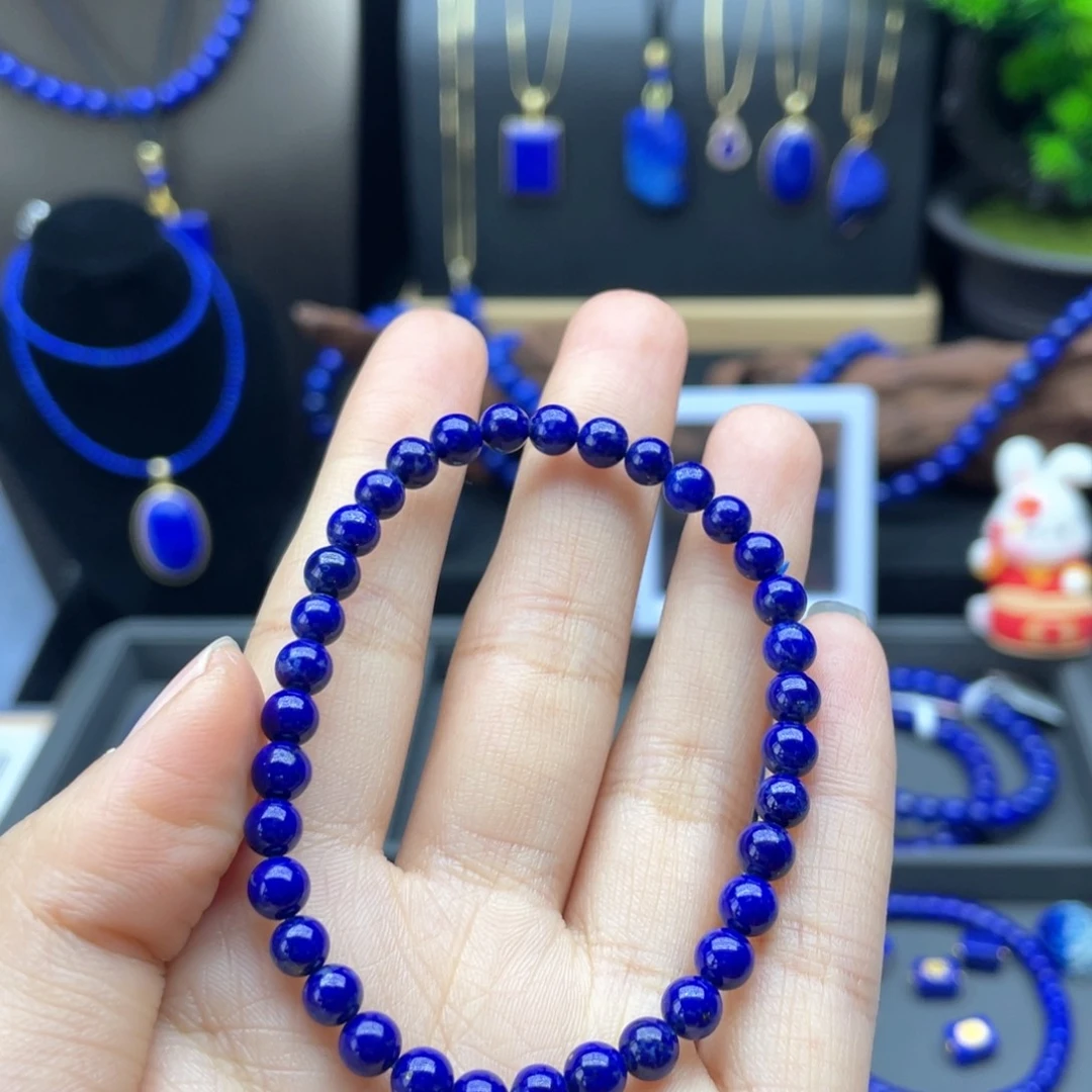 未镶嵌青金石手链5mm高品
