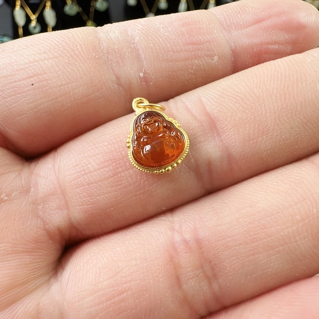 琥珀银S925镶嵌颈饰