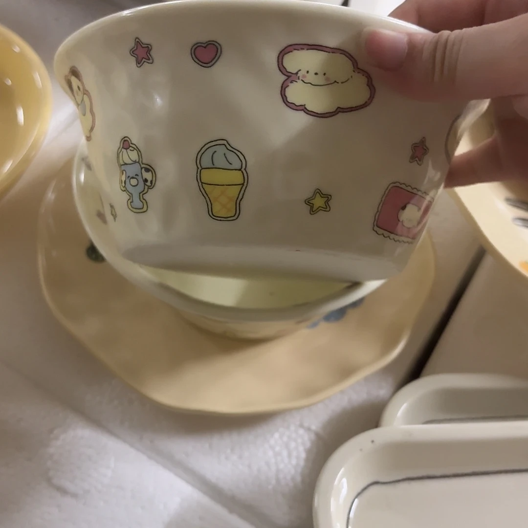 搪瓷微瑕七寸粉色汤碗