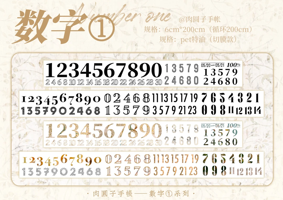 数字切莫款背景贴