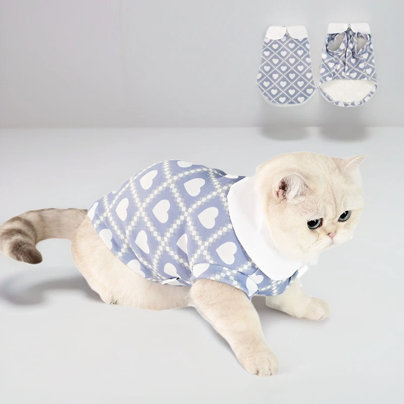 猫咪夏天宠物衣服防掉毛蓝猫秋冬幼猫春秋小猫布偶渐层德文夏季
