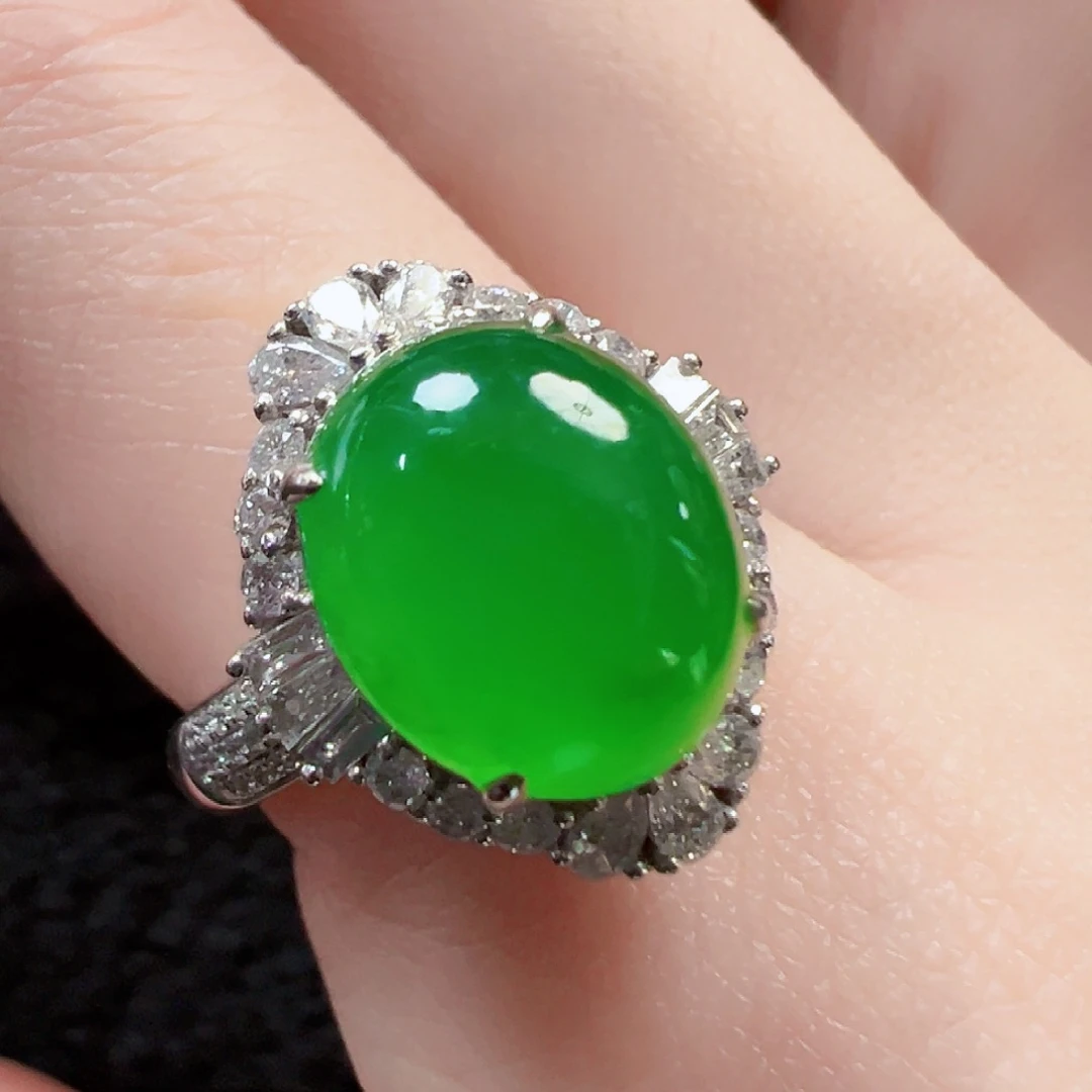 翡翠戒指18K金镶嵌【福利款】签收后24小时鉴赏期