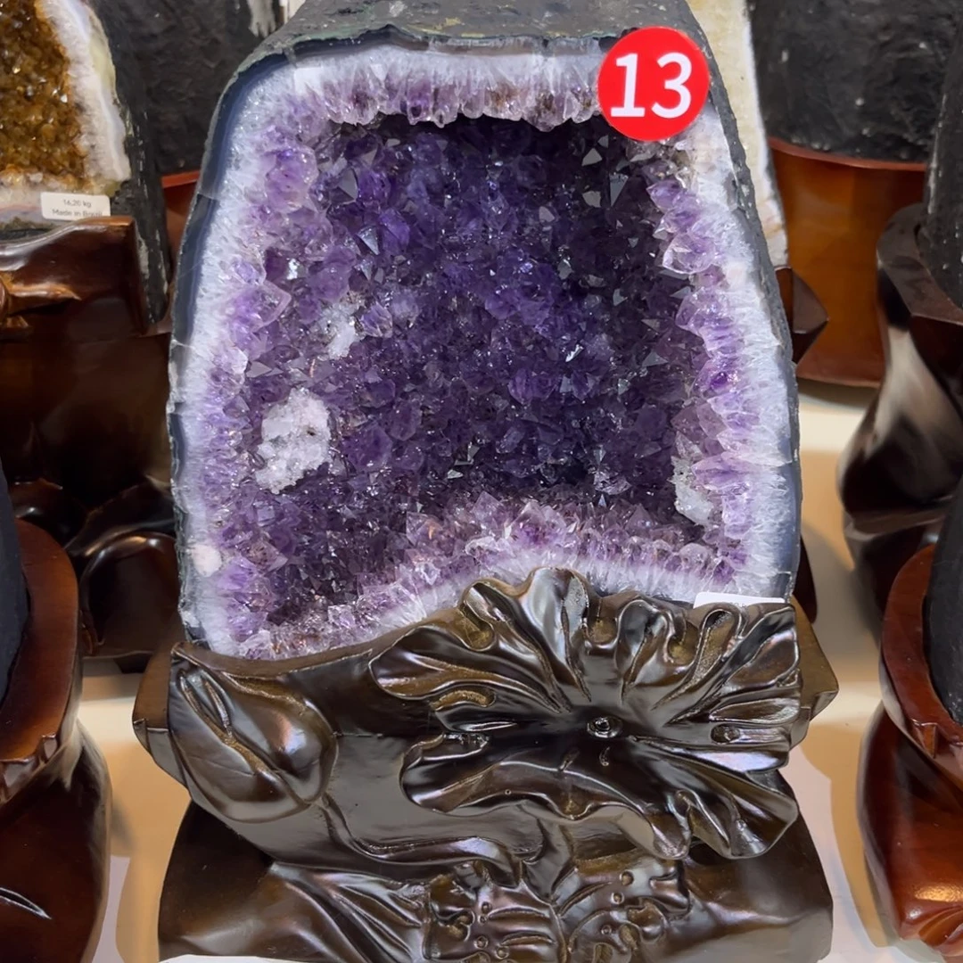 紫晶摆件未镶嵌水晶