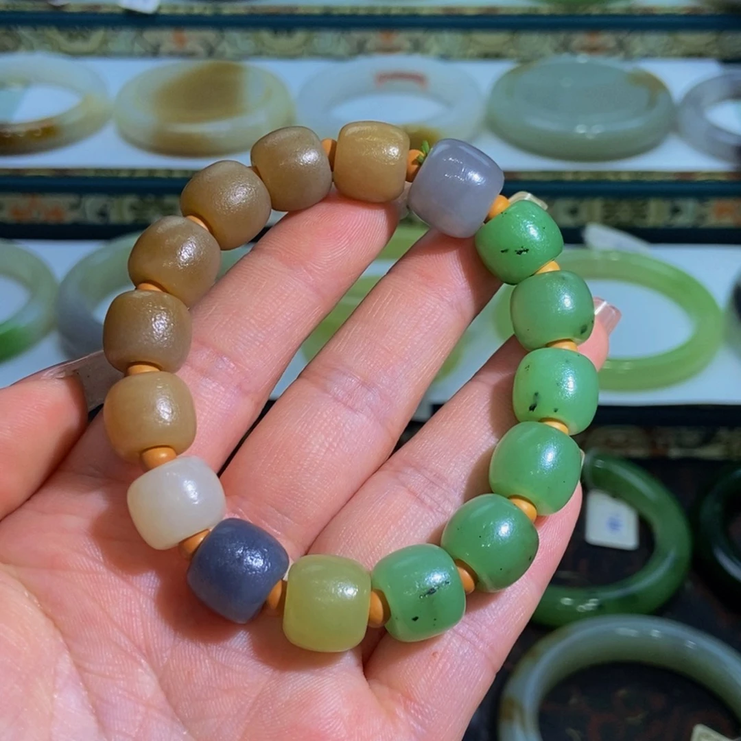 和田玉多宝珠串12未镶嵌