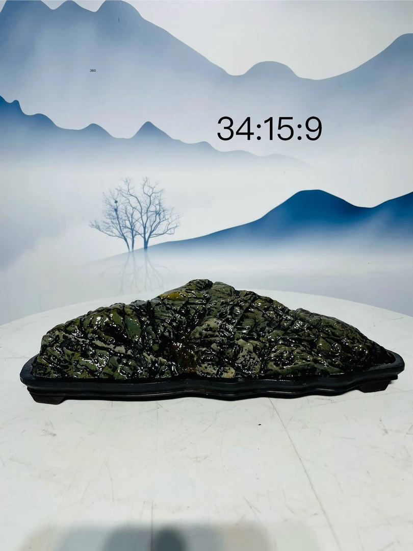 精品天然九龙壁奇石摆件家居饰品大型原石头摆件尺寸34-15-9