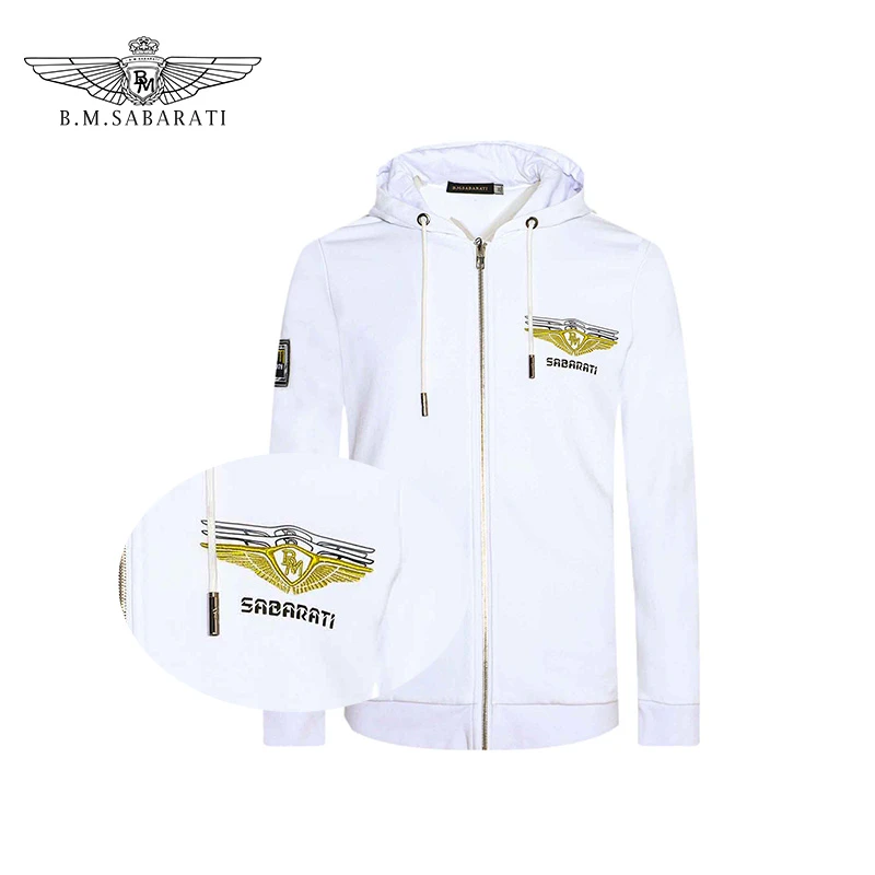 BM.SABARATI 商场同款开衫连帽卫衣男春秋欧式潮牌休闲宝马外套W