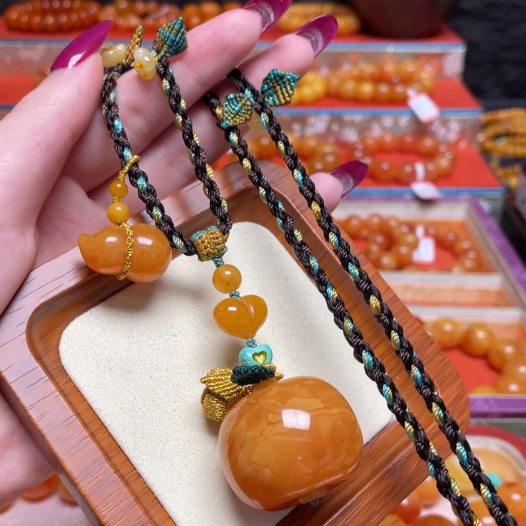 蜜蜡未镶嵌颈饰项链