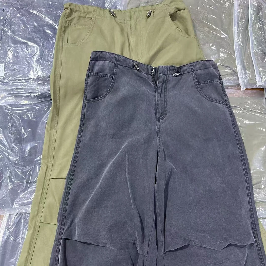 【Z】421/622937 /140头工装长裤女设计感抽绳休闲裤