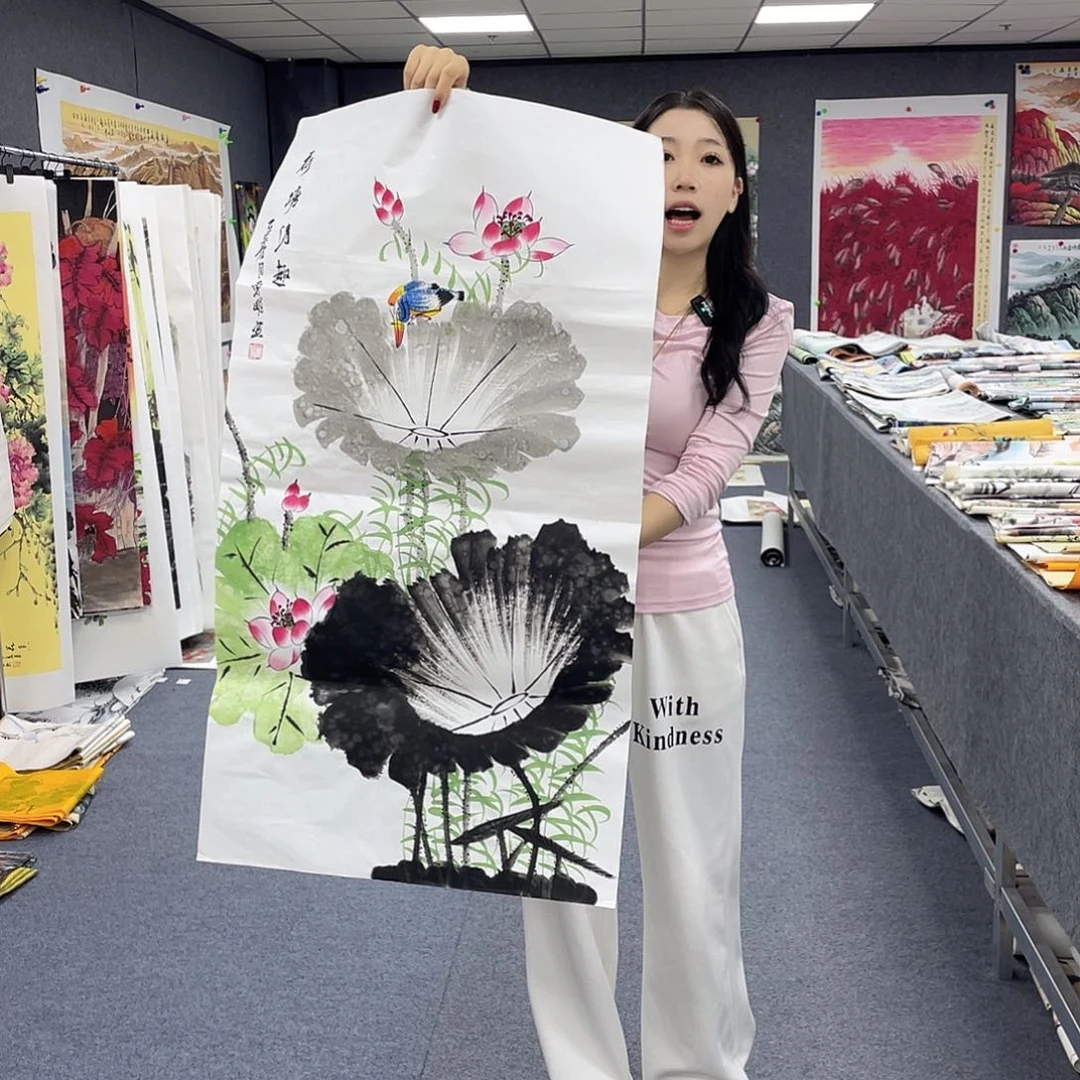 国画作品小姐姐放漏…