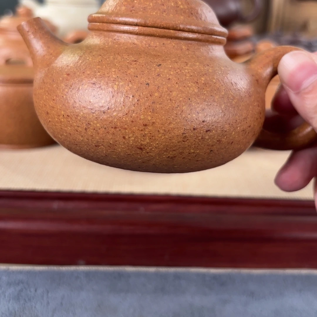 茶壶紫砂随*梨皮黄段容天200