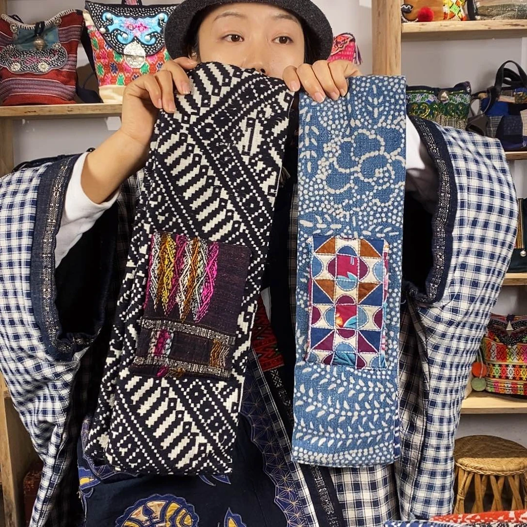 织绣手工制作工艺围脖