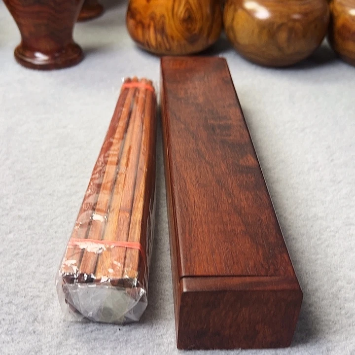 黄花梨/降香黄檀嘉**林缅甸花梨木筷子一个