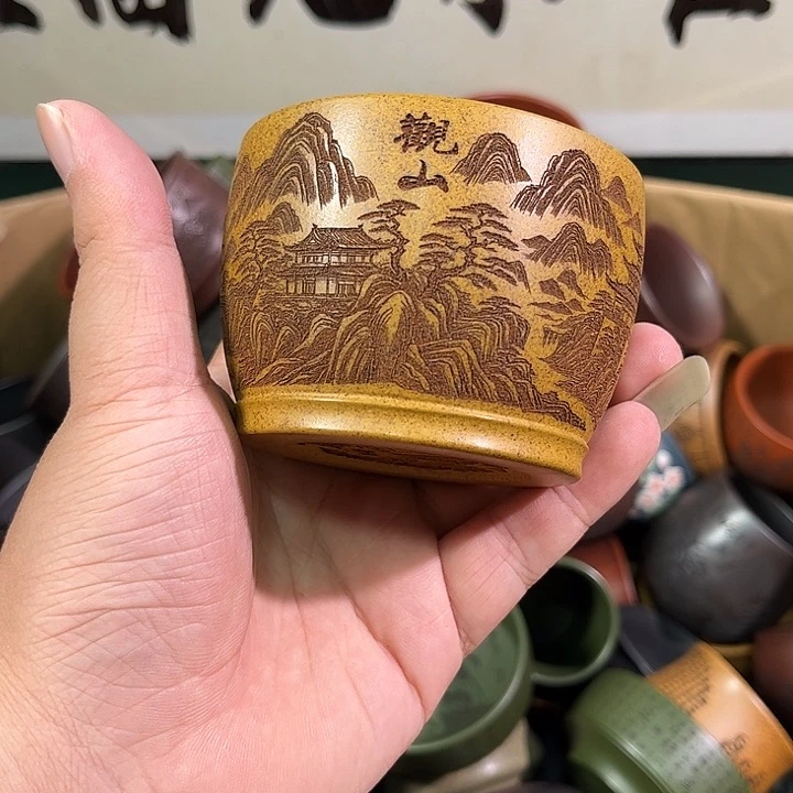 茶杯紫砂全手工紫砂主人杯