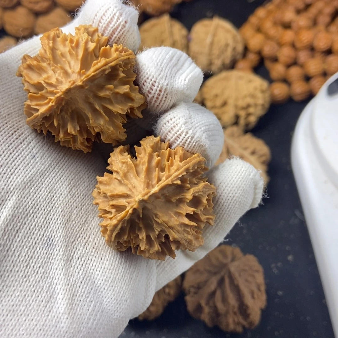 桃核把件秦岭核桃小雪花34