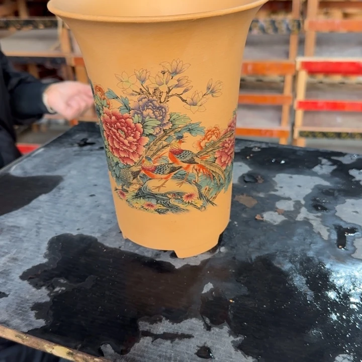 紫砂花盆 高度22口径17