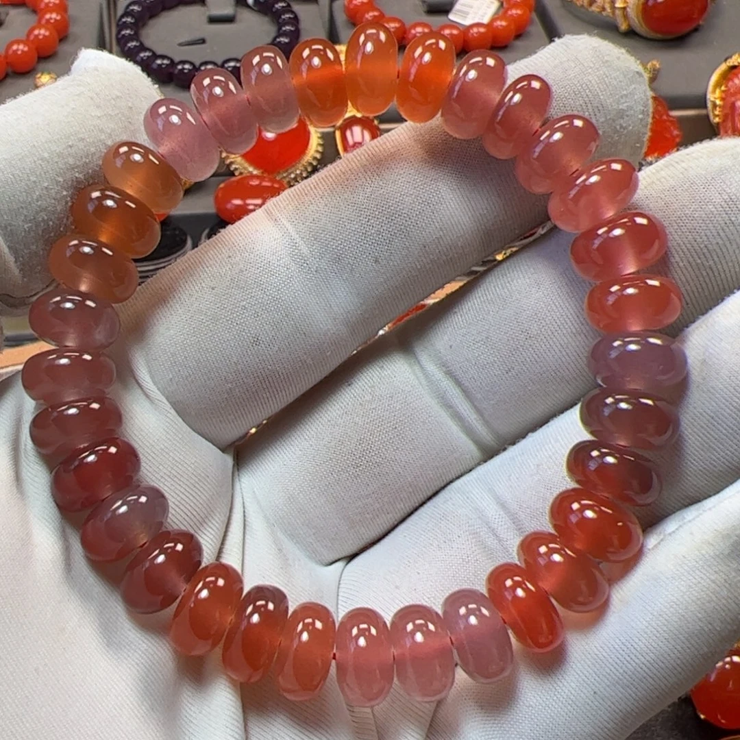 南红玛瑙未镶嵌天然原矿精品勒子9mm原矿精品多宝盘珠手串