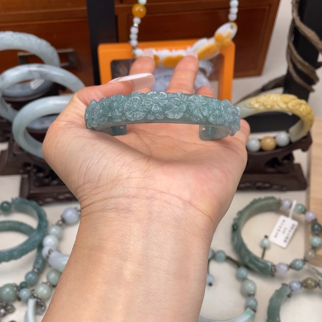 惜***翡翠未镶嵌手链手镯