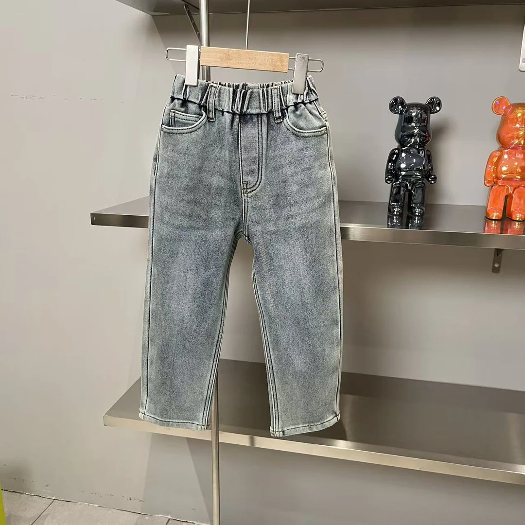 秋冬女童加绒牛仔裤牛仔蓝 3001高奢亲子系