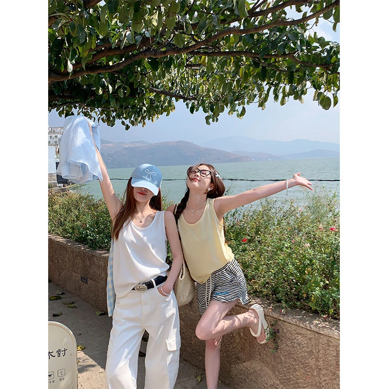 苏三三背心女外穿2025新款夏季宽松吊带内搭遮副乳独特漂亮小衫