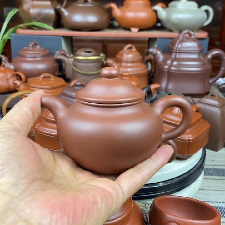 紫砂茶壶莲子260cc原矿老底曹青双十一特价
