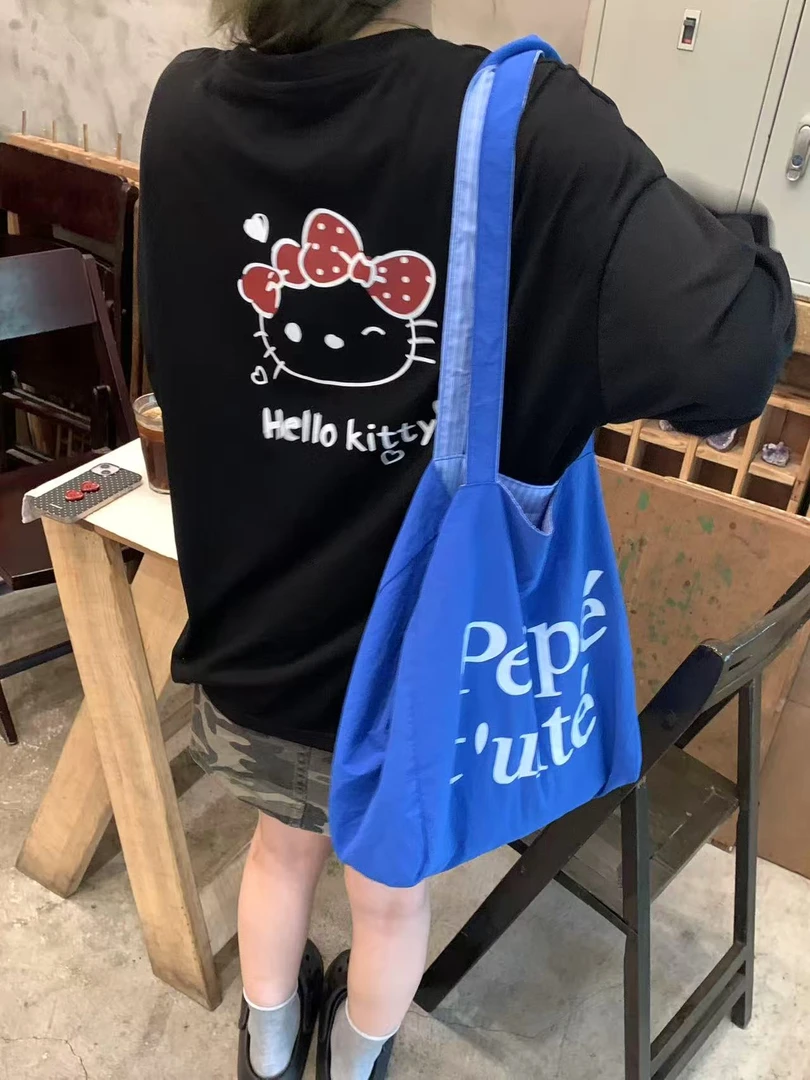 【YOU】懒懒kt  夏款雪花棉薄软透气前后印花休闲防晒长袖t  611222