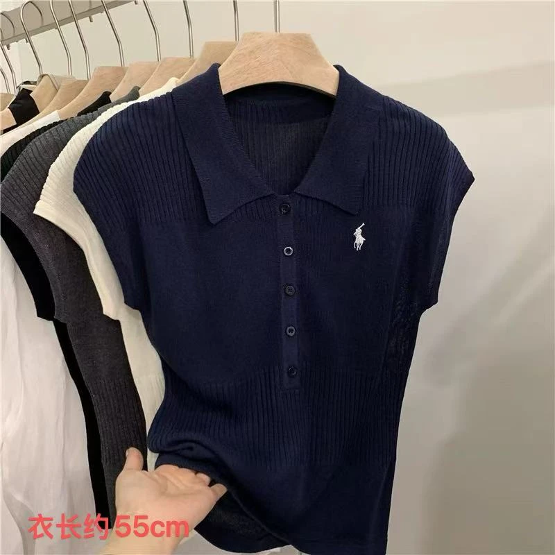 POLO领骑士标针织上衣