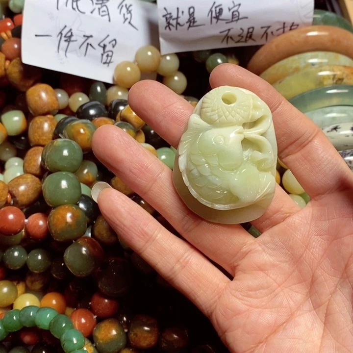 蛇纹石玉手链未镶嵌