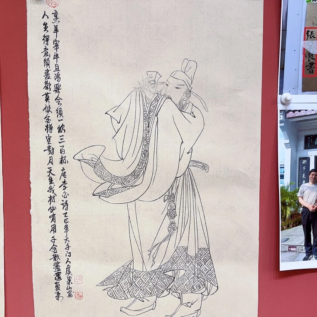 国画侯果山老师亲笔手绘作品朵