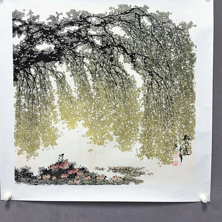 国画亲笔手绘放心去藏