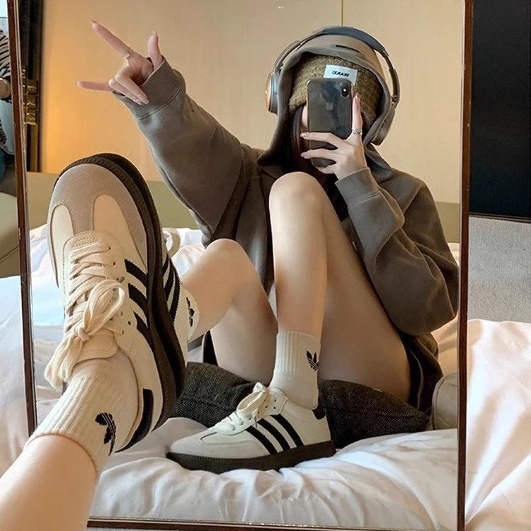 平底德训鞋女百搭小白鞋休闲板鞋软底不累脚阿甘鞋2025新款运动鞋