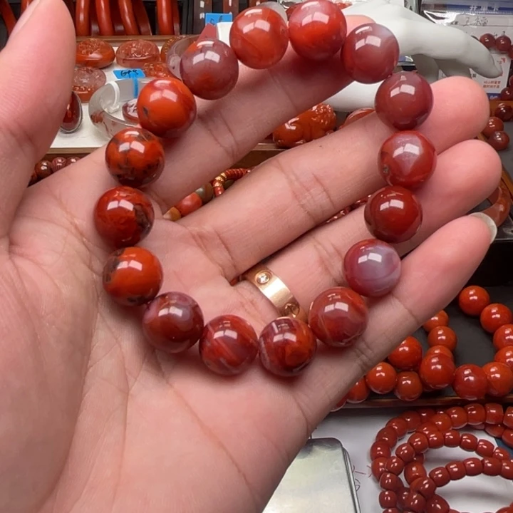 南红玛瑙未镶嵌手链