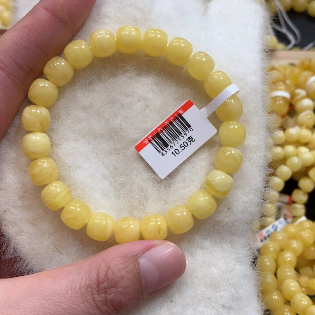 蜜蜡手链未镶嵌流**饭蜜蜡