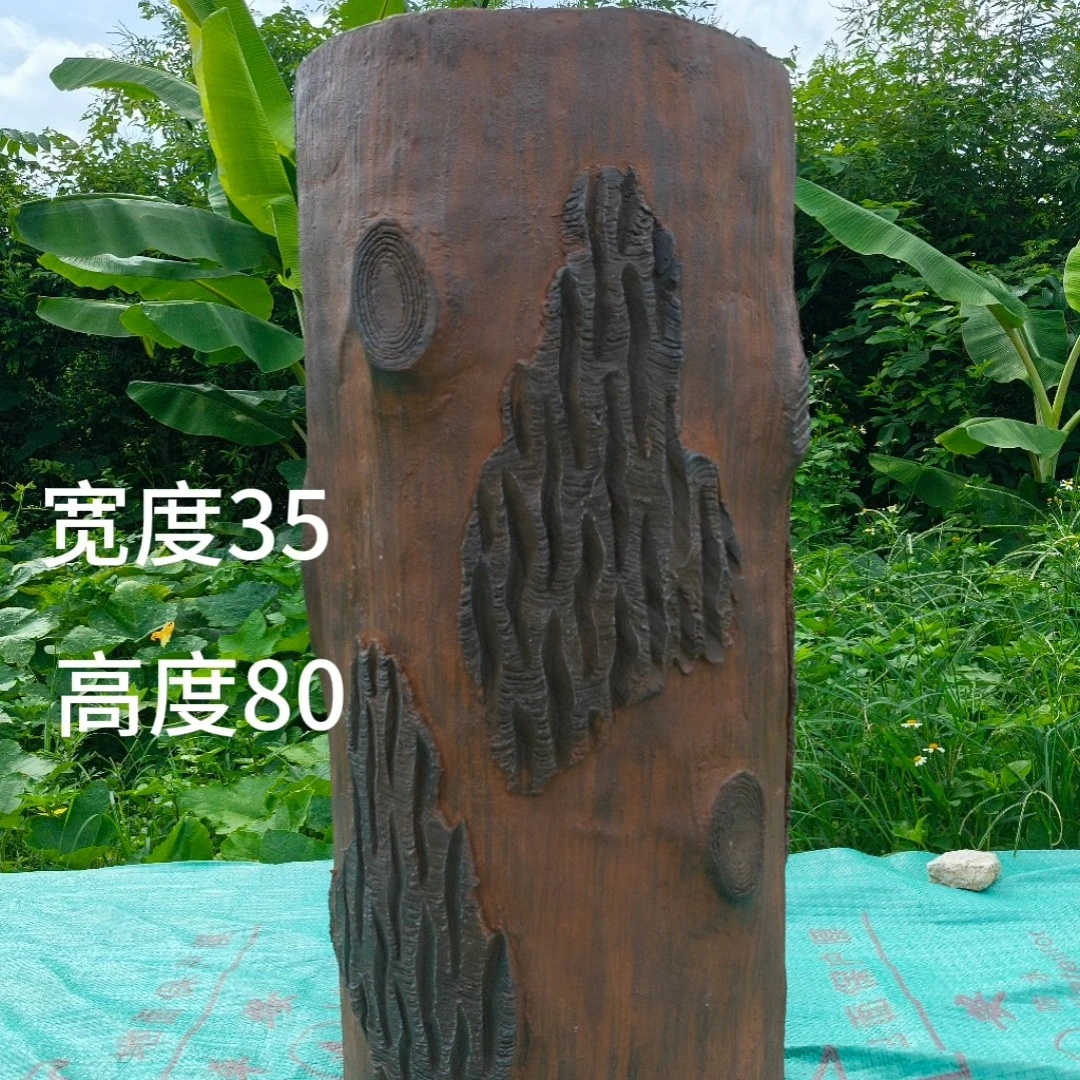花园花盆纯手工制水泥木木纹高端大气源头工厂水泥花盆庭院
