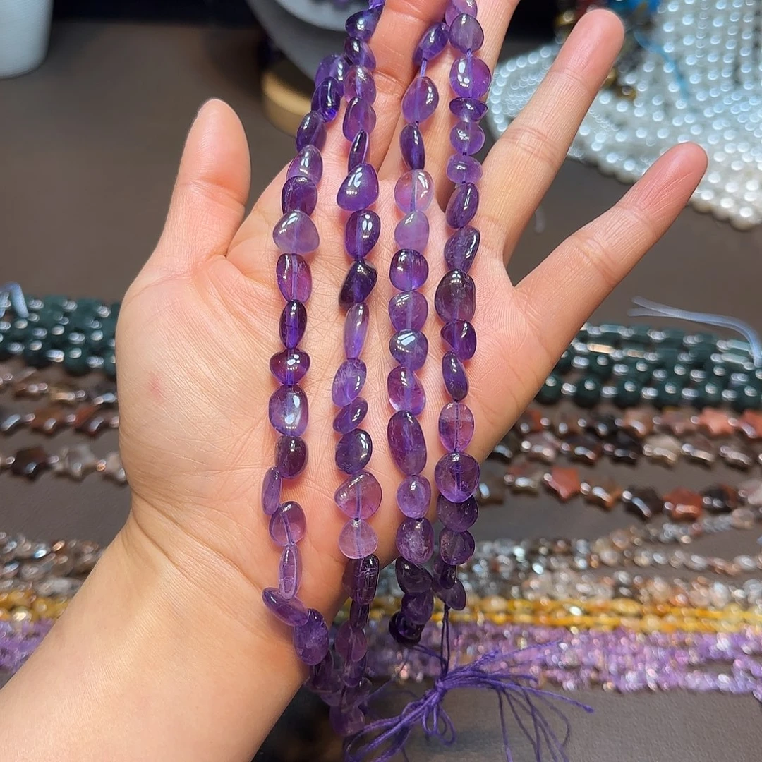 玛瑙/玉髓合金珠宝半成品紫水晶随行一条