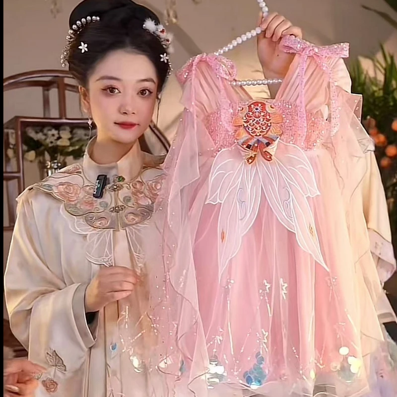 WW【桃夭】2025新款女童国风仙气中国风夏季汉服2527