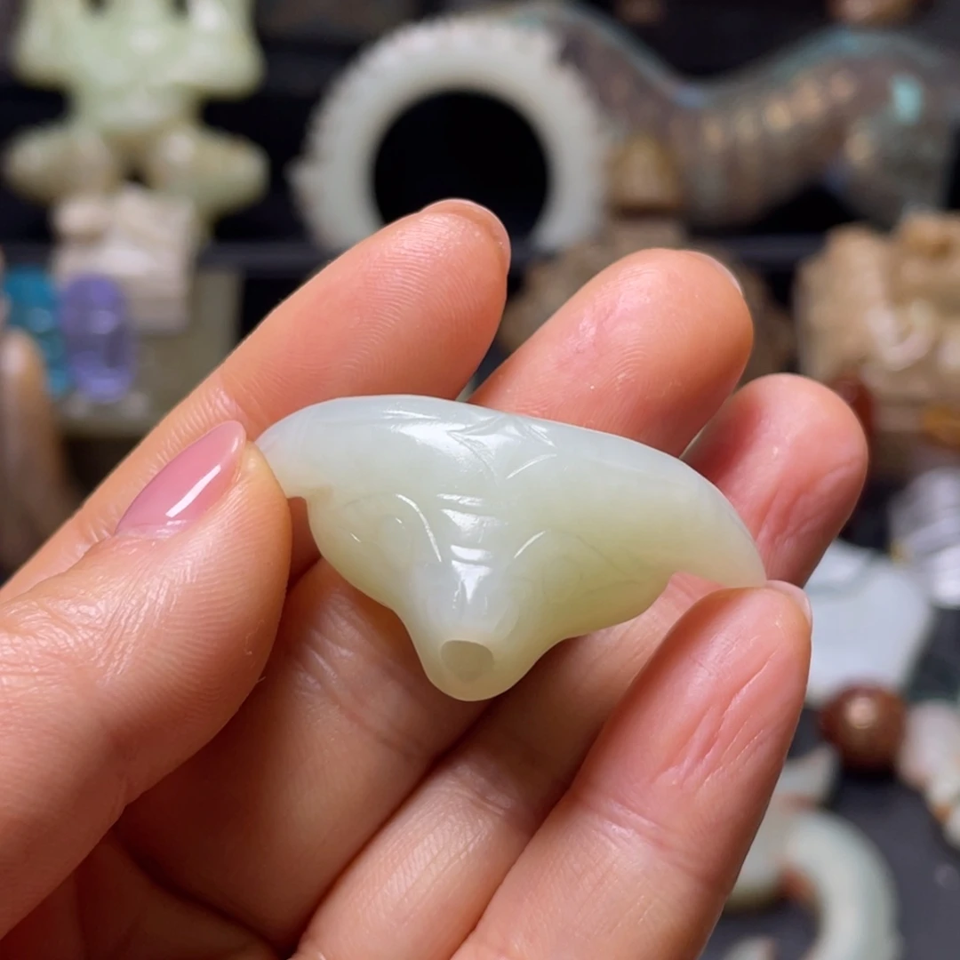 3***号和田玉未镶嵌挂件和田玉挂件牛