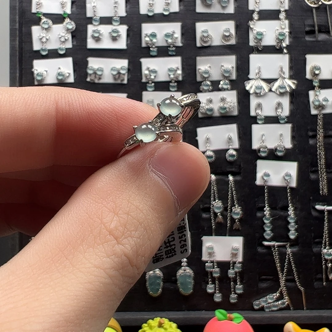 翡翠银S925镶嵌手链