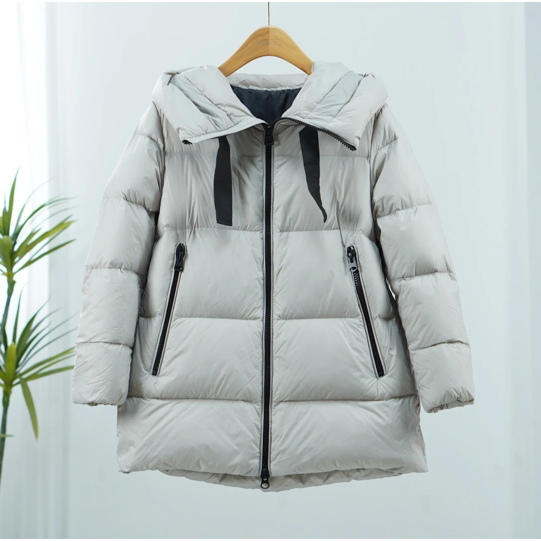 玖系列   WO-493   女装简约时尚羽绒服浅驼AQ4AD007