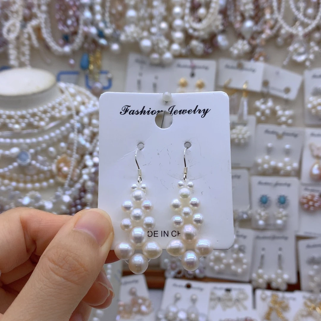 合金淡水珍珠项链耳饰